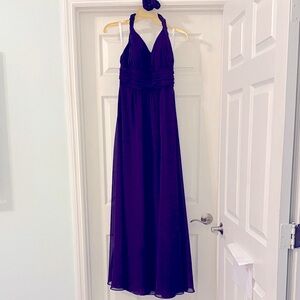 CHRISTINA WU Bridesmaids Halter Maxi Dress